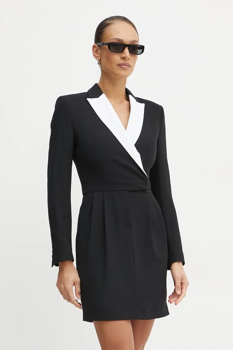Karl Lagerfeld rochie culoarea negru, mini, evazată, A1W13034