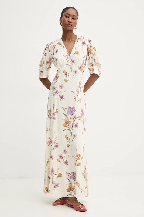 Twinset rochie culoarea negru, maxi, evazată, 251TP2770