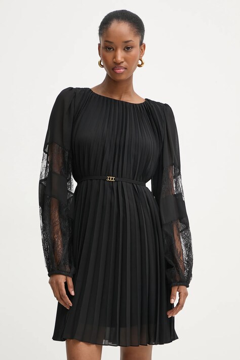 Šaty Twinset černá barva, mini, 251TP2783