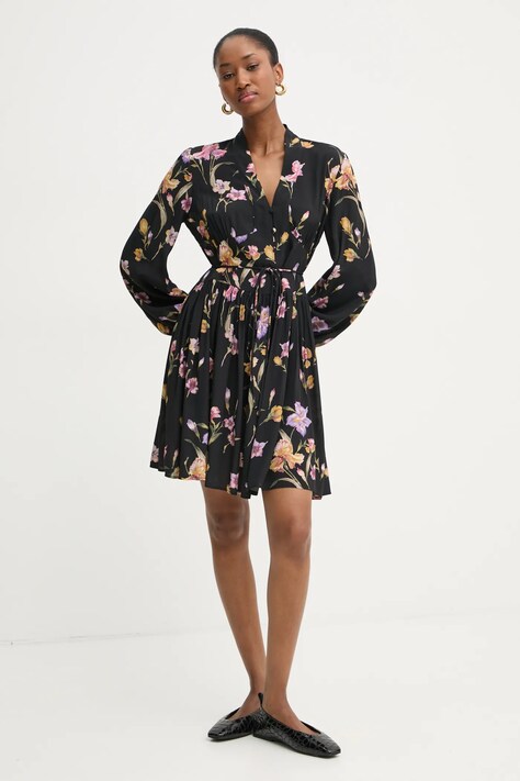 Šaty Twinset černá barva, mini, 251TP2773