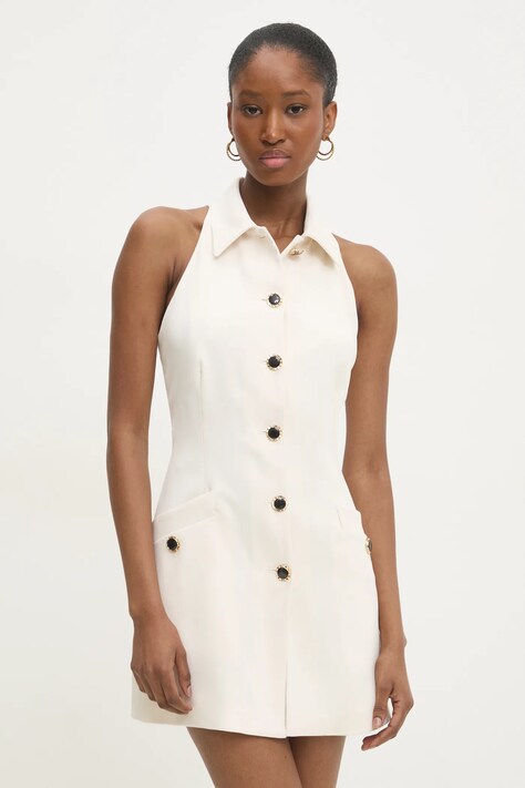 Twinset rochie culoarea bej, mini, mulată, 251TP2104