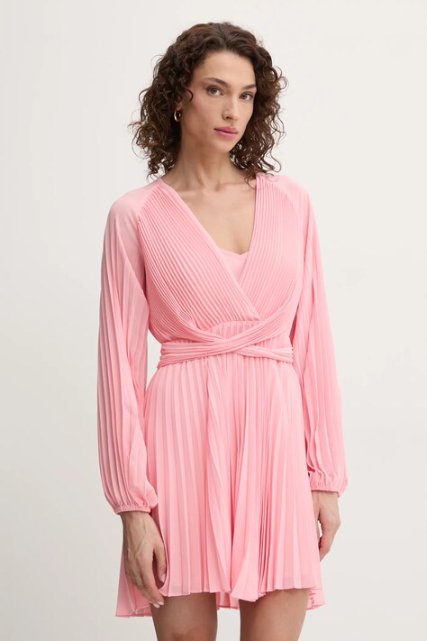 Twinset rochie culoarea roz, mini, evazată, 251TP2334