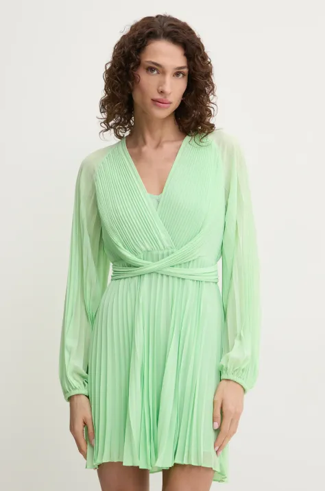 Twinset rochie culoarea verde, mini, evazati, 251TP2334