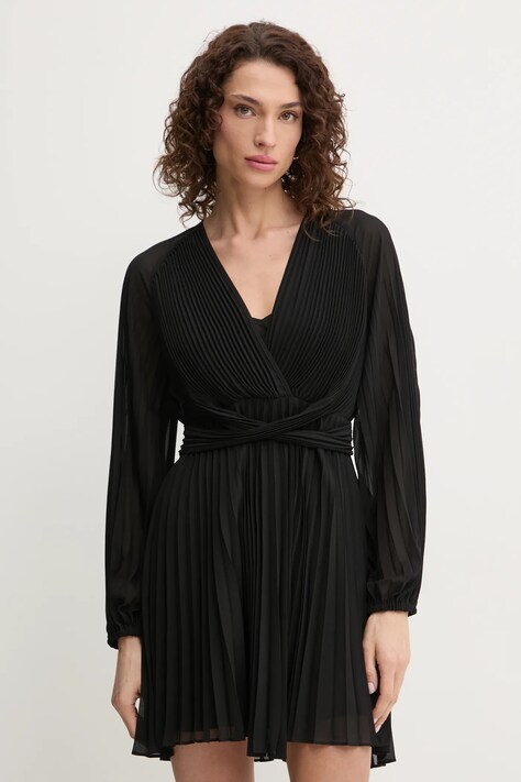 Twinset rochie culoarea negru, mini, evazată, 251TP2334