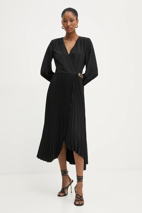 Twinset rochie culoarea negru, mini, evazată, 251TP2420