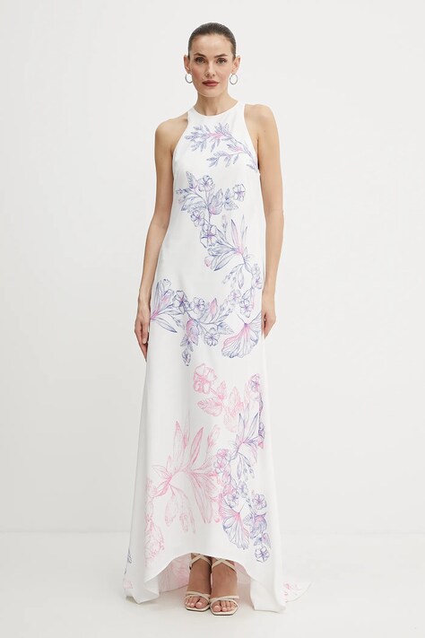 Twinset rochie culoarea alb, maxi, dreaptă, 251AQ2131