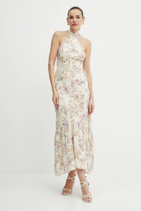 Šaty Twinset béžová barva, maxi, 251TT2151