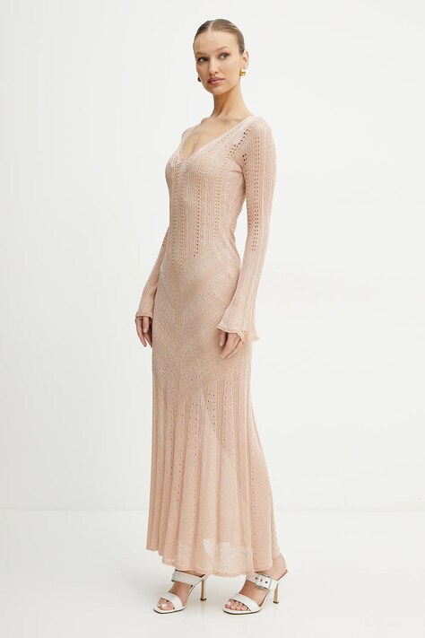 Šaty Twinset oranžová barva, maxi, 251TT3180