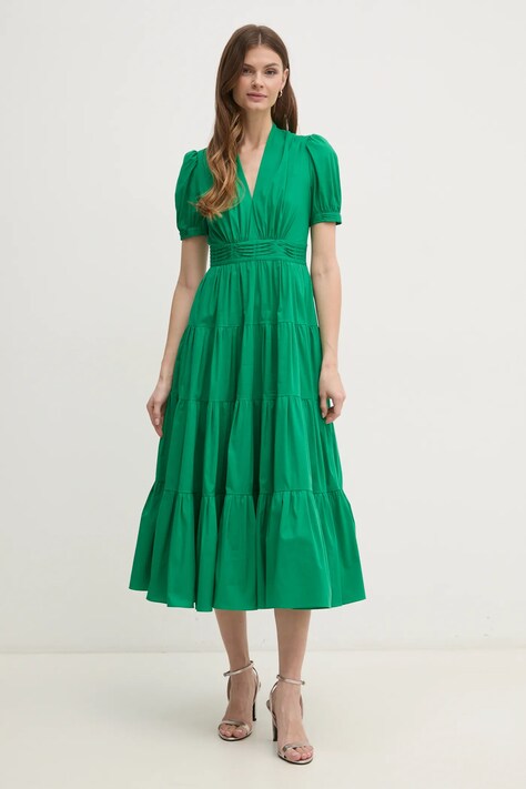 Šaty DIANE VON FURSTENBERG zelená barva, midi, DVFDS4S035