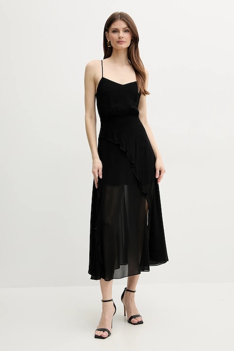 Šaty Armani Exchange černá barva, midi, XW000199 AF12741