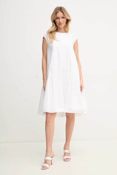 Liviana Conti rochie culoarea alb, mini, oversize, L5SK73