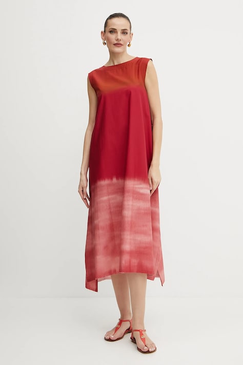 Liviana Conti rochie culoarea bordo, midi, dreaptă, L5SU32