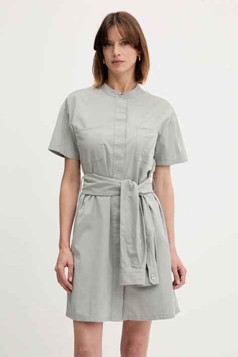 Emporio Armani rochie culoarea gri, mini, drept, EW000738 AF12432