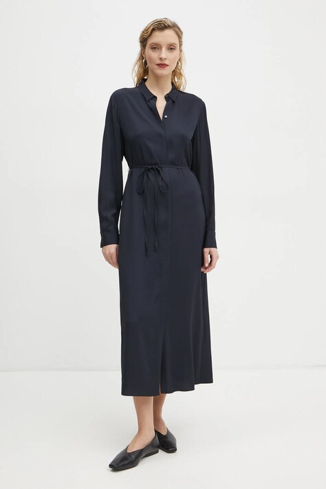 Marc O'Polo rochie culoarea bleumarin, midi, dreaptă, 500116921033