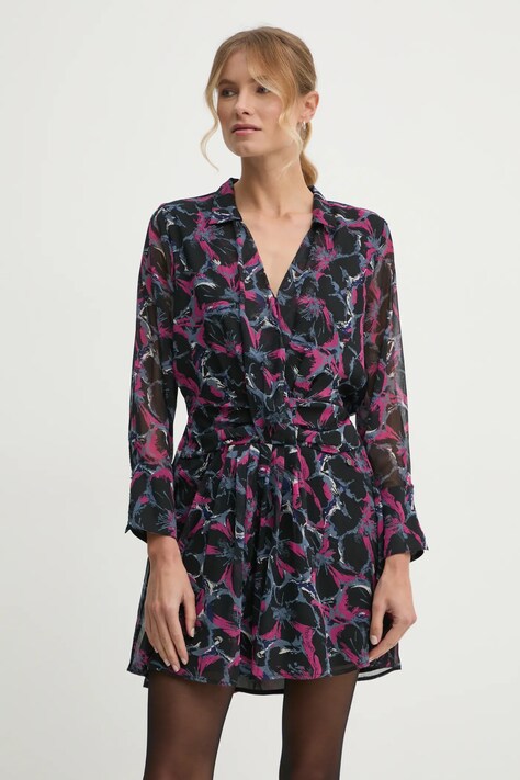 Pepe Jeans rochie ADA culoarea negru, mini, evazată, PL953630