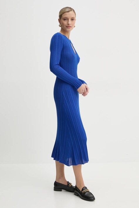Сукня з домішкою шовку Pepe Jeans NATASHA — SS25-SUD0ID, блакитний — фото 2