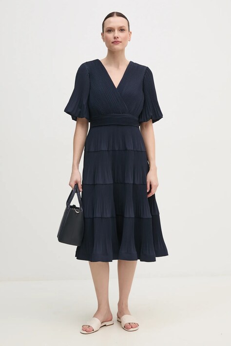 Joseph Ribkoff rochie culoarea bleumarin, midi, evazată, 251905