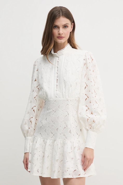 Φόρεμα Bardot χρώμα: μπεζ, 58421DB