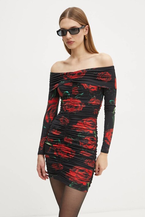 Šaty Guess MIRIANA černá barva, mini, W5RK61 KCMI2