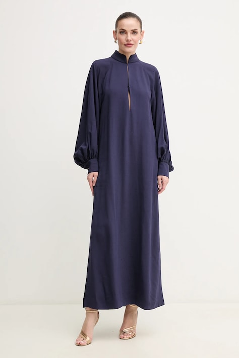 Luisa Spagnoli sukienka kolor granatowy maxi oversize 542133