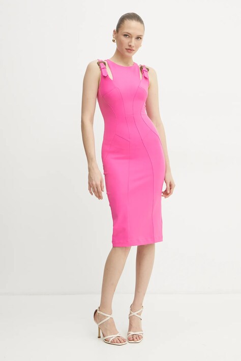 Šaty Versace Jeans Couture růžová barva, mini, 78HAO913 N0356