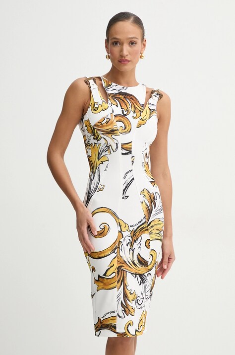Šaty Versace Jeans Couture bílá barva, mini, 78HAO9B3 NS636