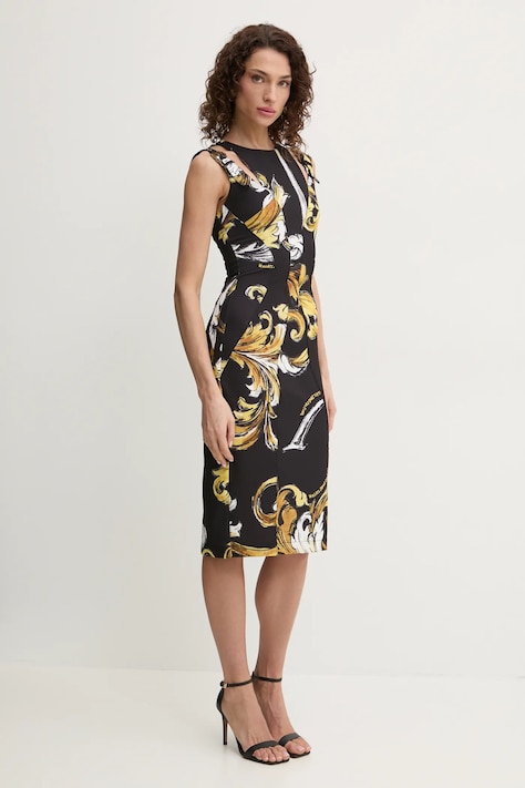 Šaty Versace Jeans Couture černá barva, mini, 78HAO9B3 NS636
