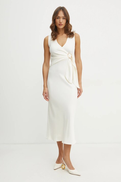 Šaty Marella TITANO béžová barva, midi, 2513221053200