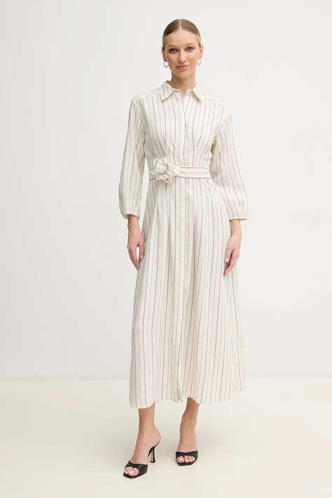 Marella rochie DENIS culoarea bej, maxi, dreaptă, 2513221111200