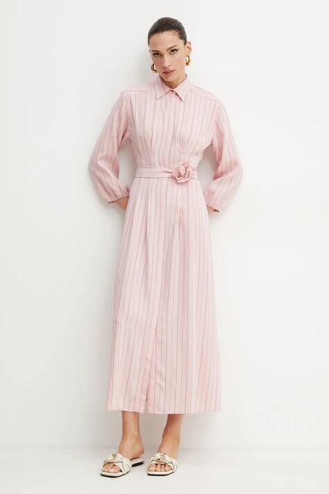 Marella rochie DENIS culoarea roz, maxi, dreaptă, 2513221111200