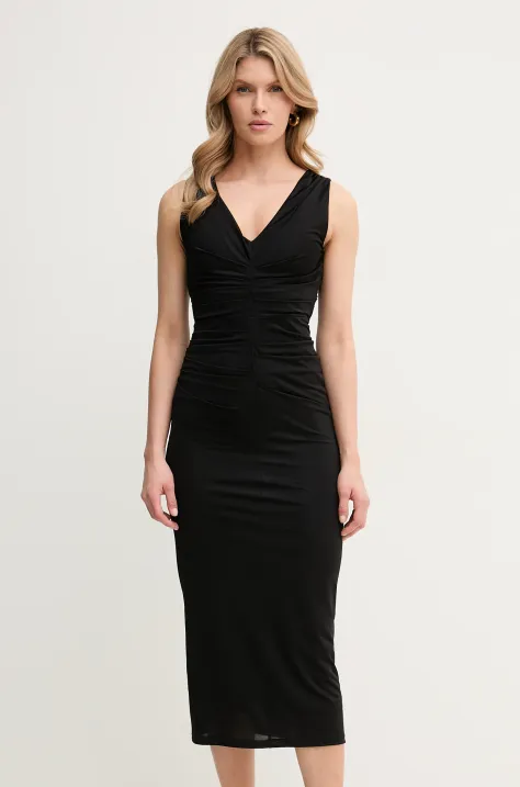 Marella sukienka HARALD kolor czarny maxi dopasowana 2513621022200