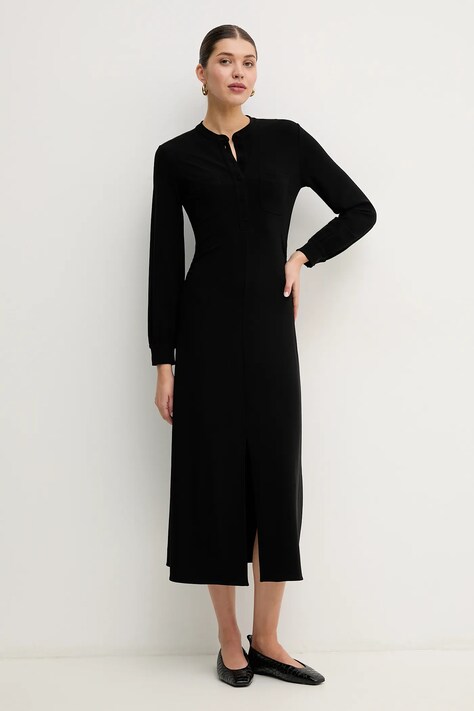 Marella rochie ALDA culoarea negru, maxi, evazată, 2513621071200