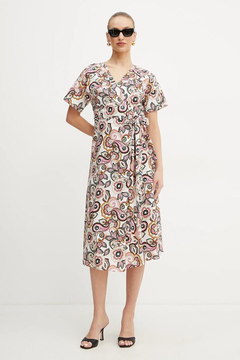 Marella rochie Emme by Marella culoarea alb, mini, evazată, 2515221292200