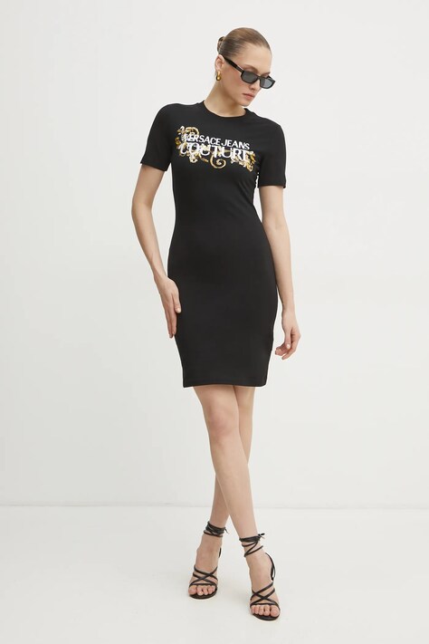 Сукня Versace Jeans Couture — SS25-SUD0R5, чорний — фото 2