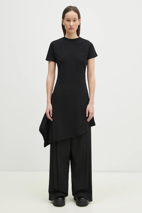 VETEMENTS dress Embroidered Logo Twisted Mini black color WA66DR680B