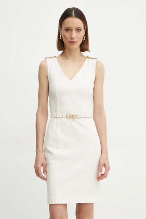 Marciano Guess rochie MASHA culoarea bej, midi, dreaptă, 5RGK10 6302A
