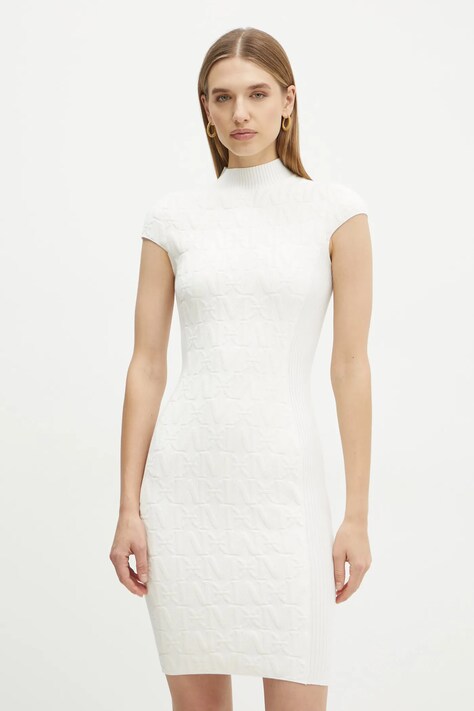 Marciano Guess rochie HERMIONE culoarea bej, mini, mulată, 4BGK0A 5661Z