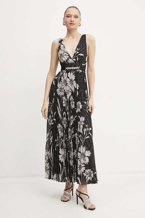 Marciano Guess rochie NOUVEAU culoarea negru, maxi, evazată, 5RGT54 9603Z