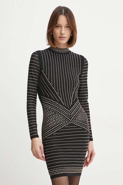 Marciano Guess rochie KRISTAL culoarea negru, mini, mulată, 5RGK30 6218A