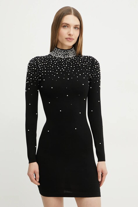 Marciano Guess rochie PIXIE culoarea negru, mini, mulată, 5RGK35 5015Z