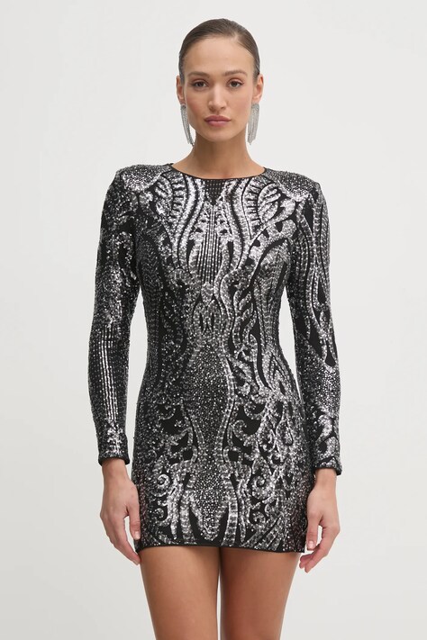 Šaty Marciano Guess ISLA stříbrná barva, mini, 4RGK72 6219A