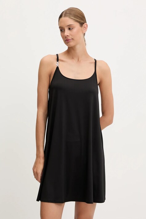 EA7 Emporio Armani rochie culoarea negru, mini, drept, AF12211.7W000312