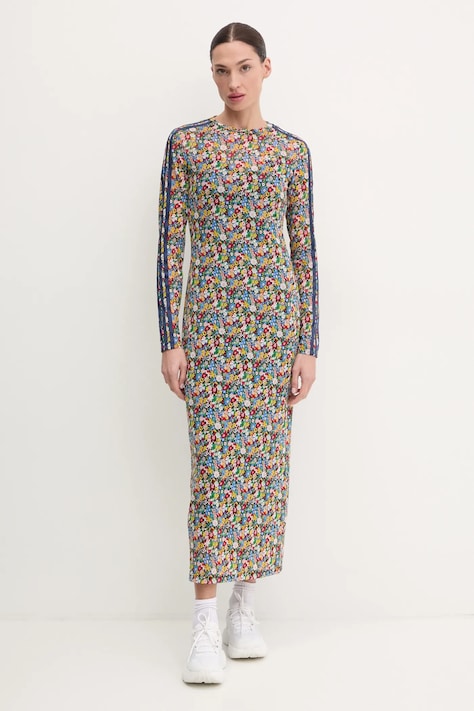 adidas Originals sukienka Liberty kolor granatowy maxi dopasowana JC7773