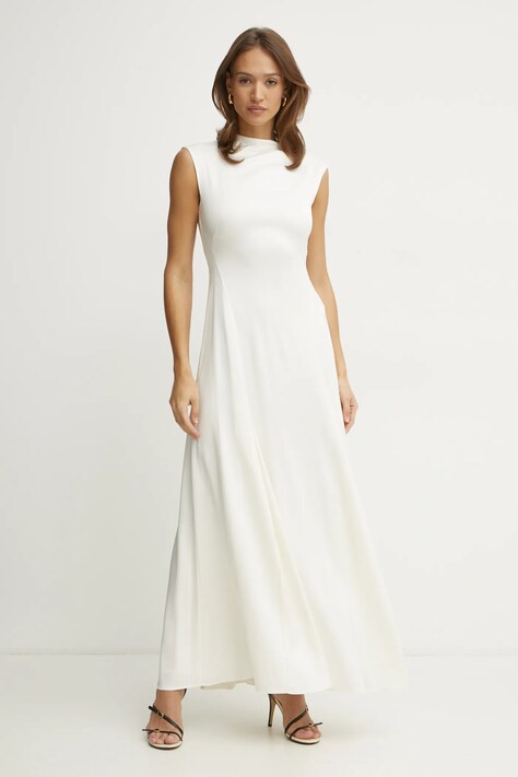 Ivy Oak Rochie culoarea bej, maxi, dreaptă, IO117646