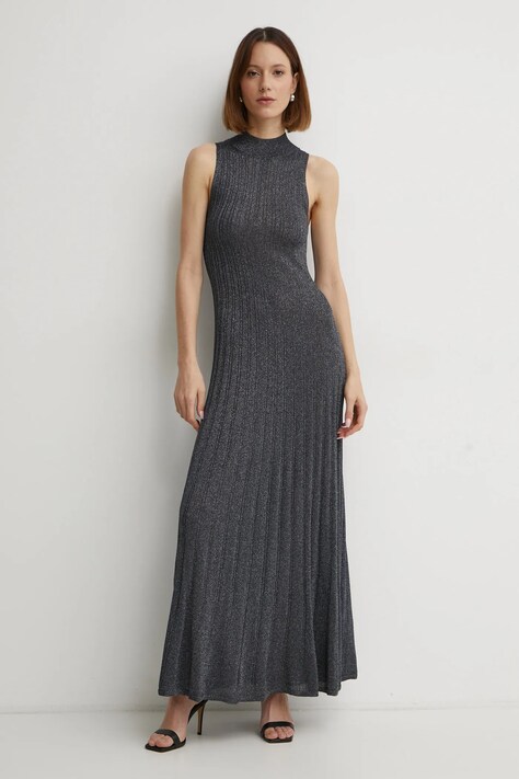 Ivy Oak rochie culoarea gri, maxi, evazată, IO113160