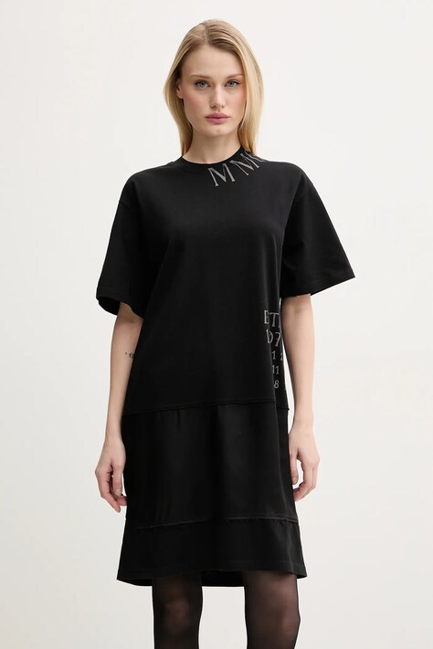 Šaty MM6 Maison Margiela černá barva, mini, S52DA0058.M20050