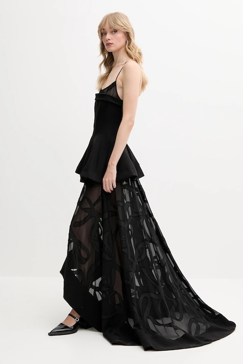 Šaty Stine Goya černá barva, maxi, SG-SS25-D116-2351