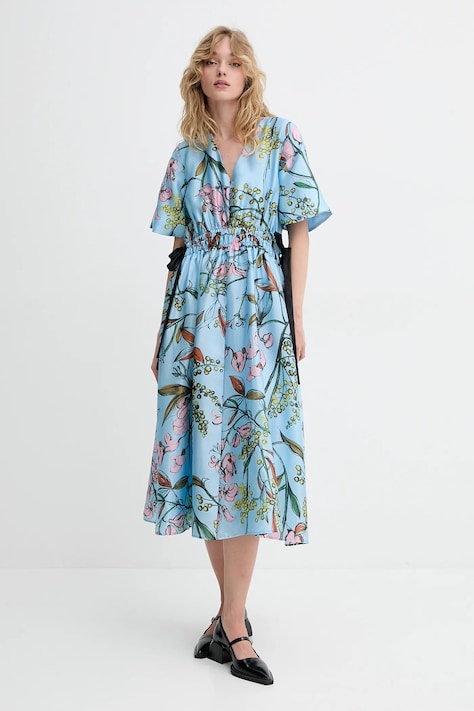 Šaty Stine Goya modrá barva, midi, SG-SS25-D103-2067