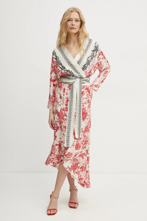 Simona Corsellini rochie culoarea bej, midi, dreaptă, P25CPAB004