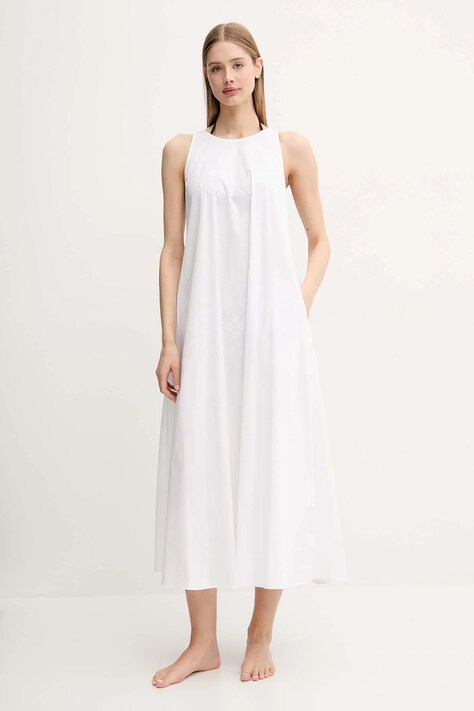 Max Mara Beachwear rochie de plajă culoarea alb, 2516221019600